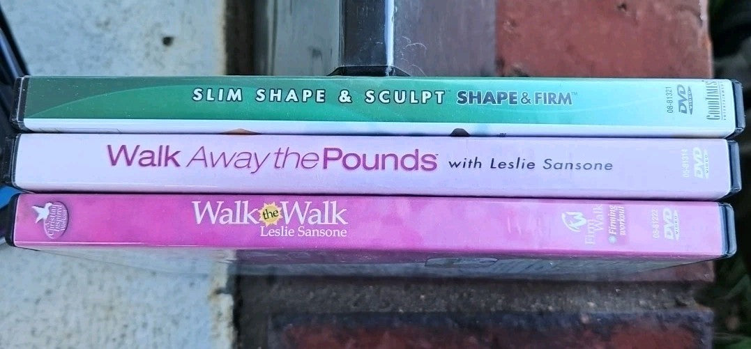 Leslie Sansone - Walk The Walk, Walk Away The Pounds, Slim Shape (3 DVD) New