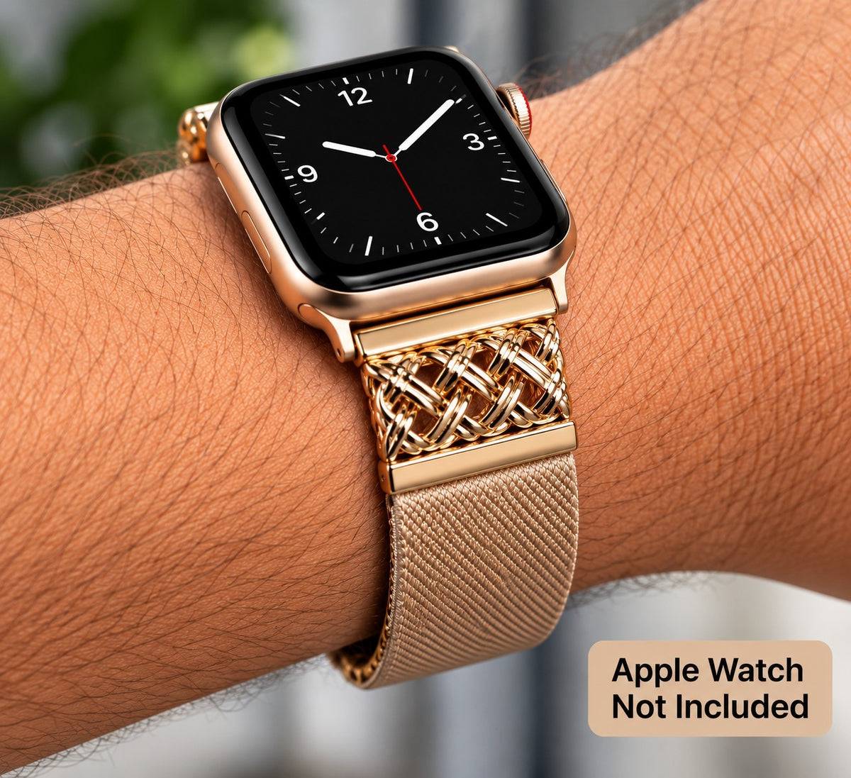 Band Fits Apple Watch 38 40 41 42mm Series 1-11 SE Rose Gold Braided...