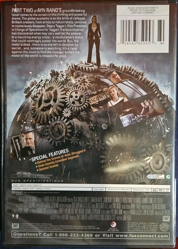 Atlas Shrugged Part II (DVD, 2012)