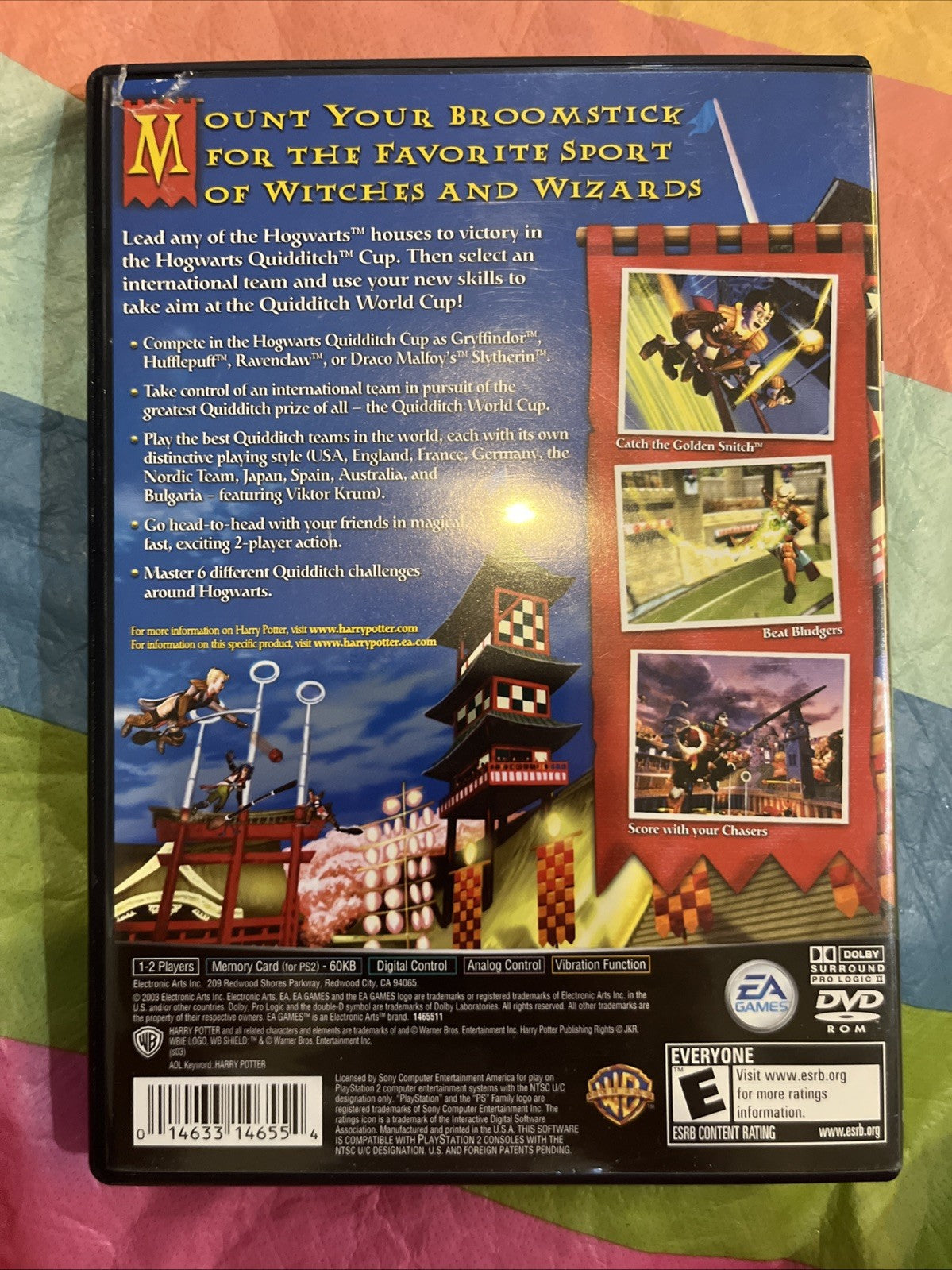 Harry Potter: Quidditch World Cup (PS2) CIB. W/ Manual + Reg. Original Case