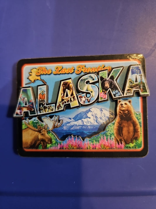Alaska Magnet "The Last Frontier" 2.75" X 2"