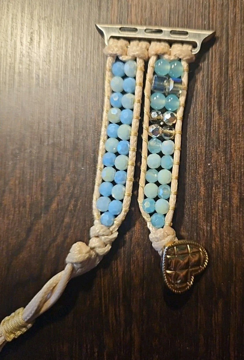 Band Fits Apple Watch 38 40 41mm Series 1-9 SE Boho Turquoise Beaded...