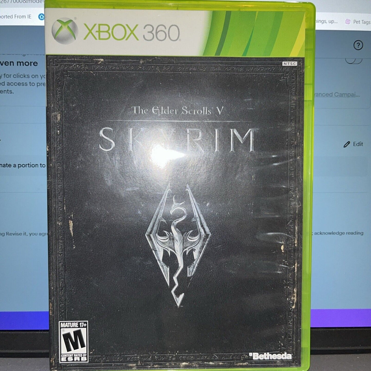 The Elder Scrolls V: Skyrim ( Xbox 360) No Manual. New Case. Tested