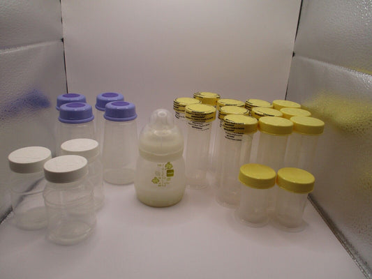 21 Medela, Lansinoh, Similac Breastmilk Storage Bottles and 1 MAM Bottle