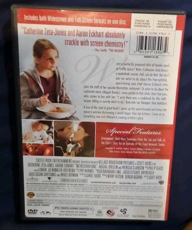 No Reservations (DVD, 2007) New Sealed