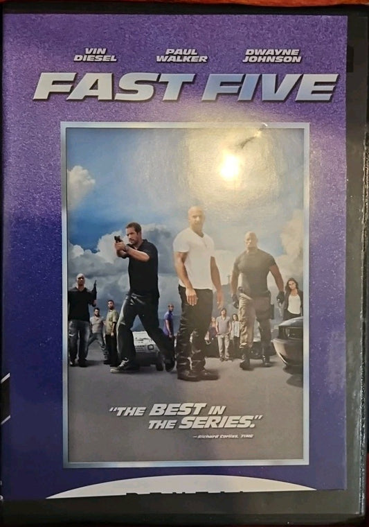 Fast Five (DVD) Slim Case. Cropped Artwork. Tested