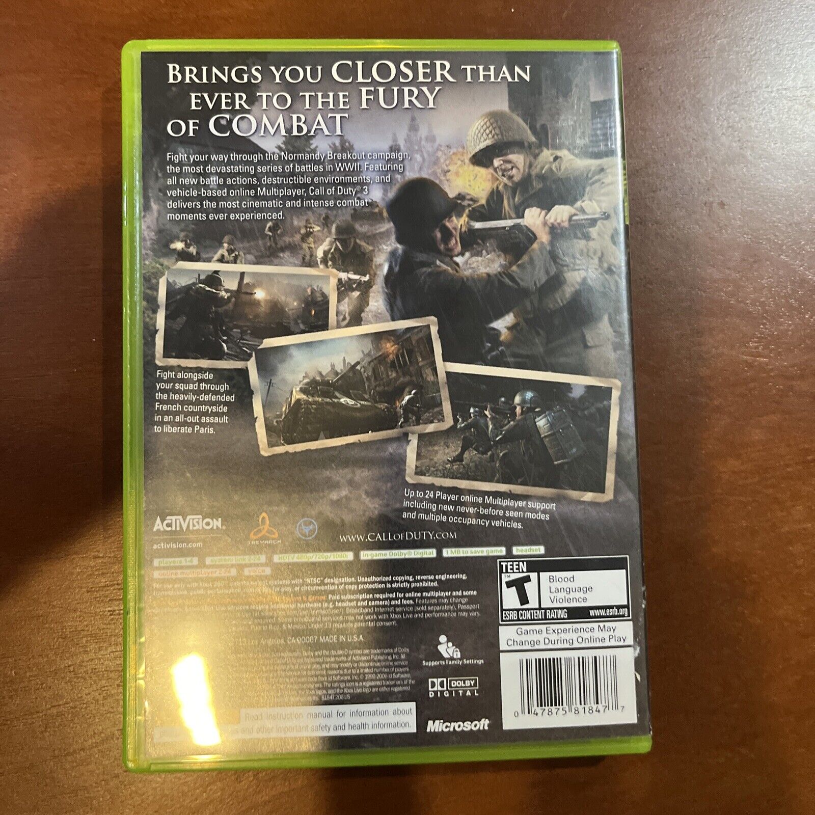 Xbox 360 - Call of Duty 3 - tested, New Case, Cib. Resealed. ￼