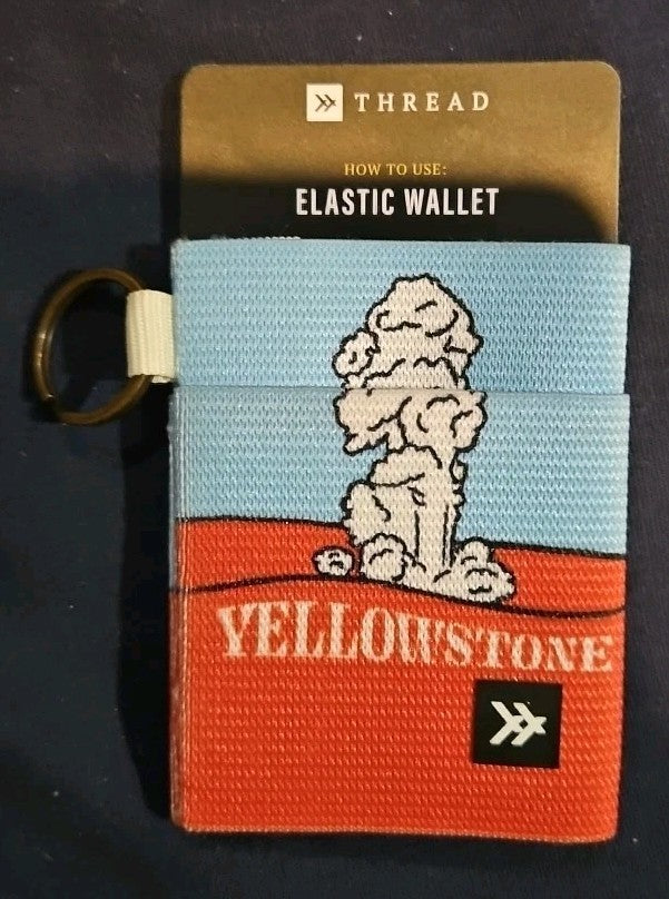 Thread Brand Elastic Wallet Yellowstone National Park