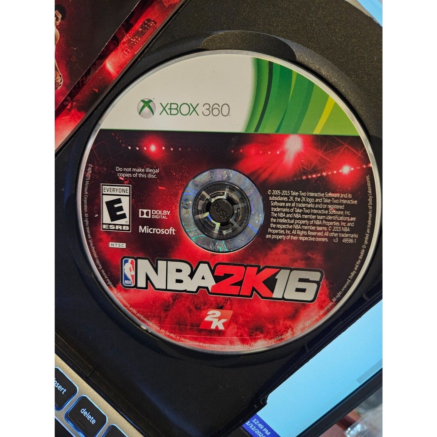 NBA 2K16 (XBOX 360) New Case. Tested. Worn Artwork. Manual.