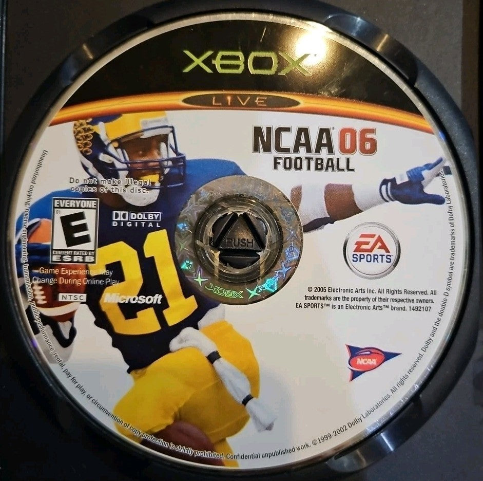 NCAA Football 06 ( XBOX ) Tested. No Scratches. New Case