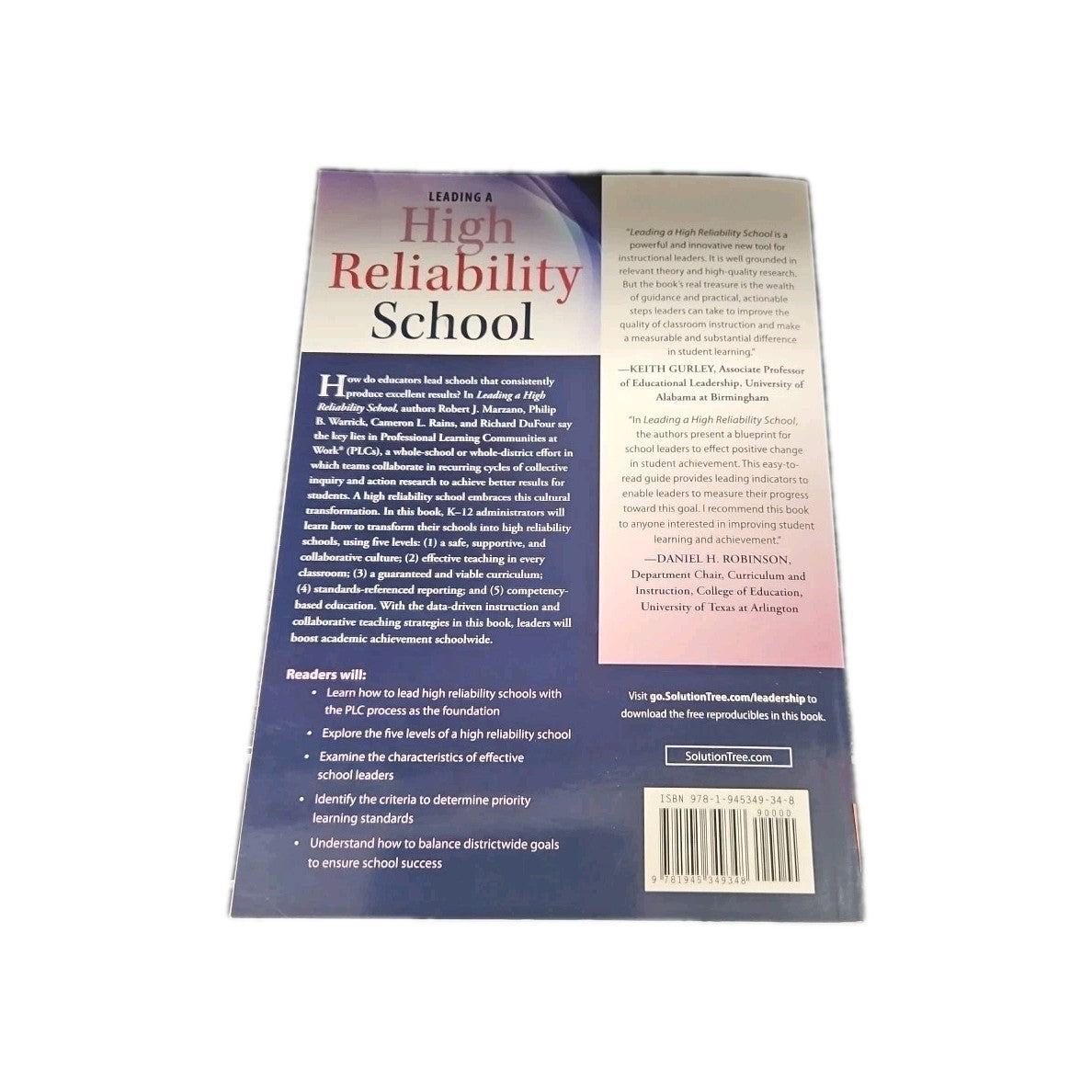 Leading a High Reliability School : (Use Data-Driven Instruction and...