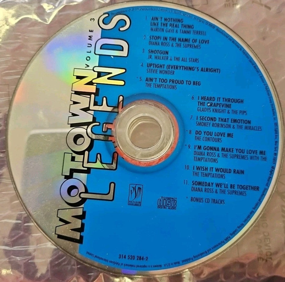 Motown Legends (3-CD) Volumes 1, 2 & 3. Discs Only. Tested