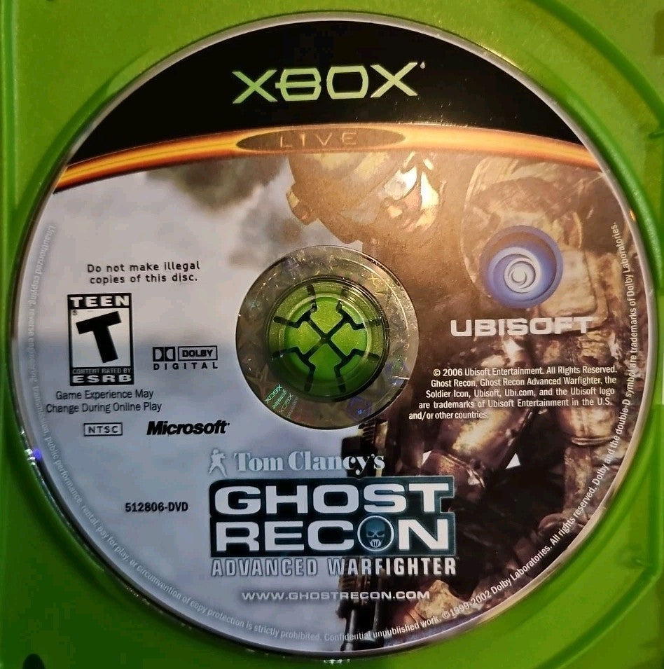 Ghost Recon: Advanced Warfighter Limited Edition (XBox) Tested. No Scratches. 