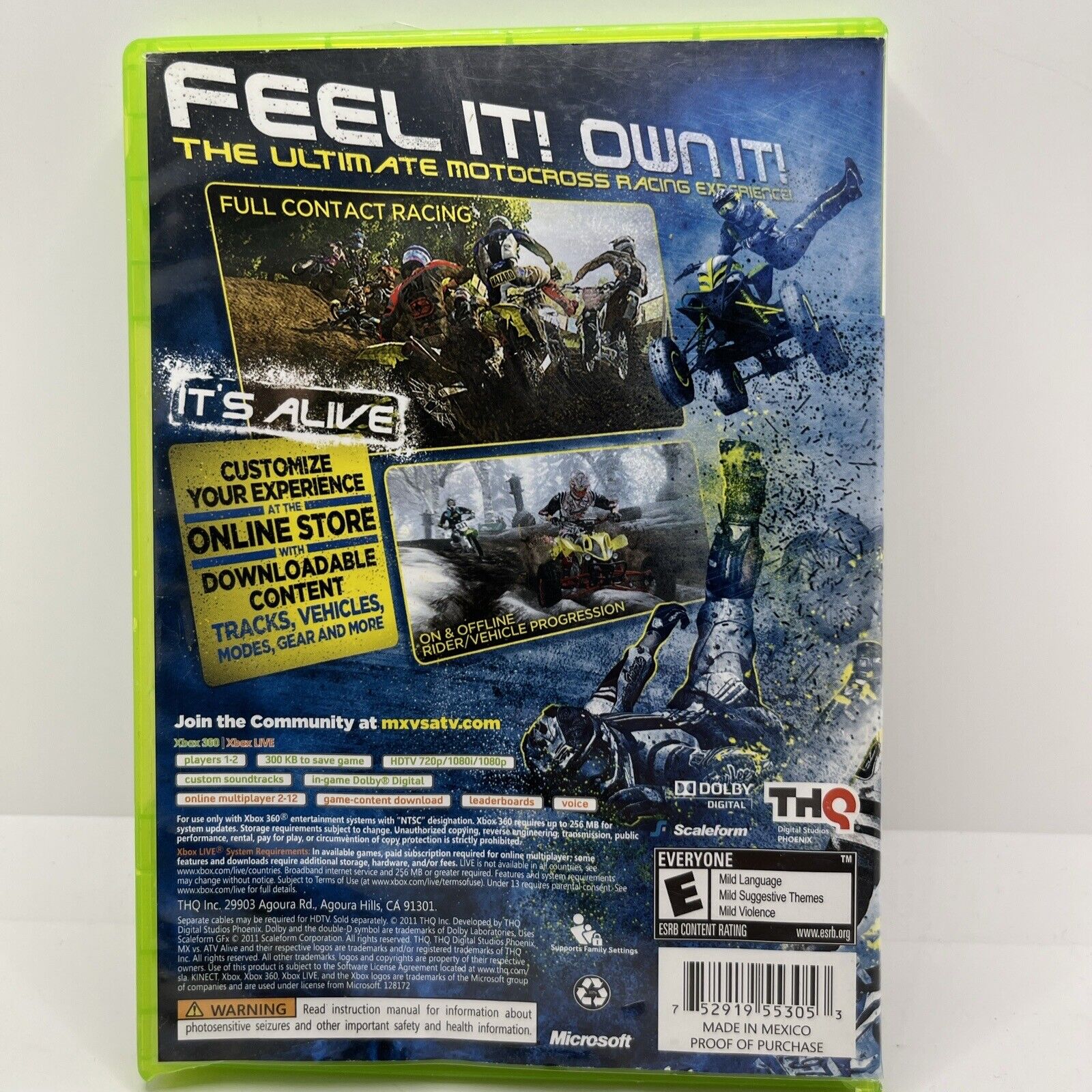 MX vs. ATV Alive (Microsoft Xbox 360, 2011)