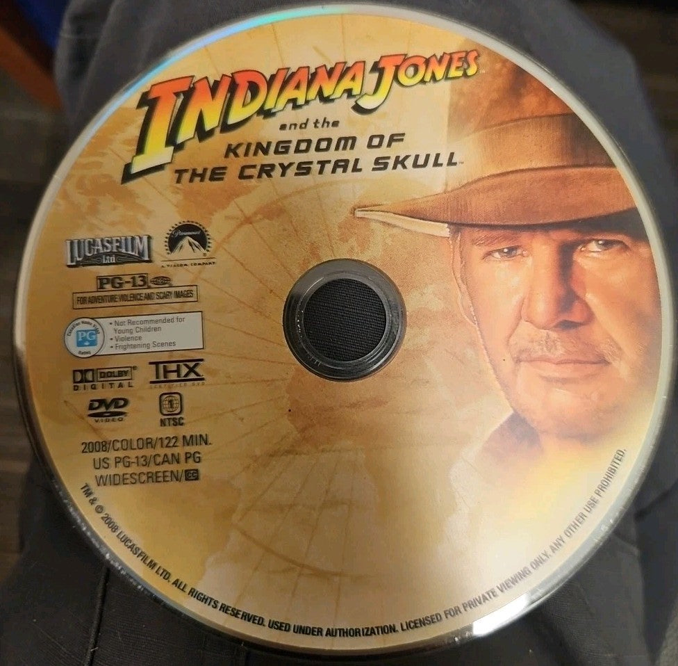 Indiana Jones And The Kingdom Of The Crystal Skull (DVD) DISC ONLY