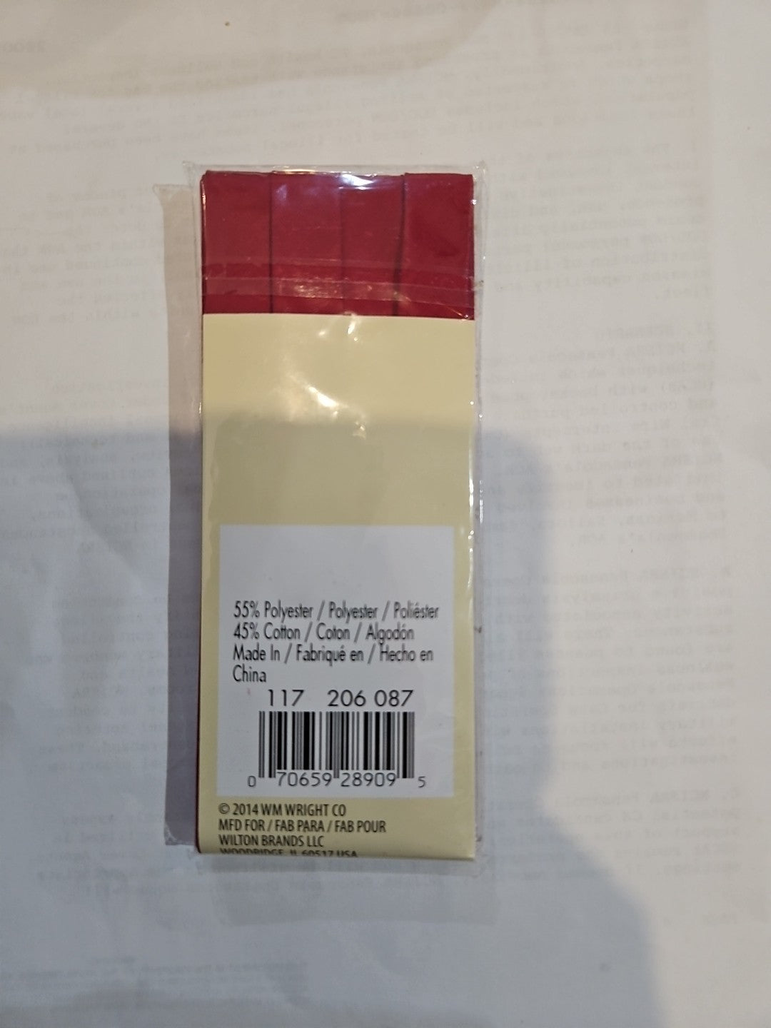 Wright's Bias Tape Extra Wide Double Fold - 3 YD - .5" Wide - PC206