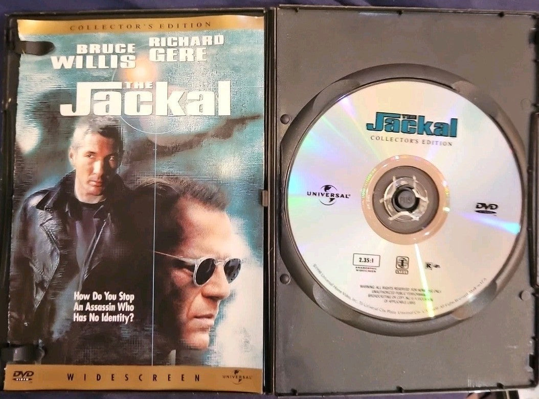 The Jackal (DVD, 1997) Slimcase. Cropped Sleeve.