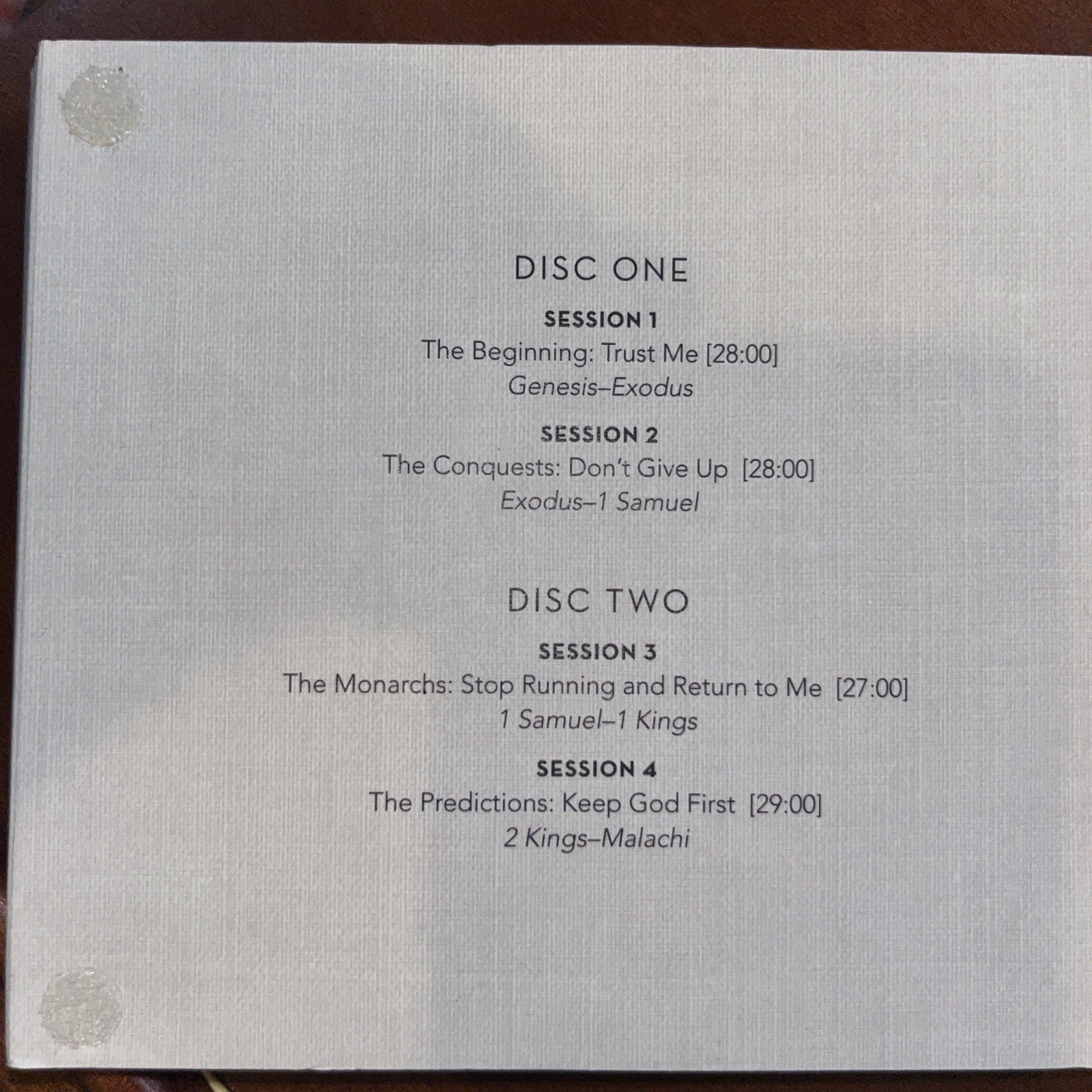 ADUOBOOK: Lifeway Fast Track: Genesis To Revelation- 4 CD Set- Chad Hovind   A17