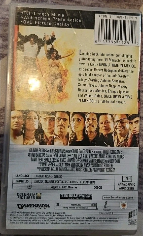 Once Upon a Time in Mexico (UMD, 2005, Universal Media Disc) Tested