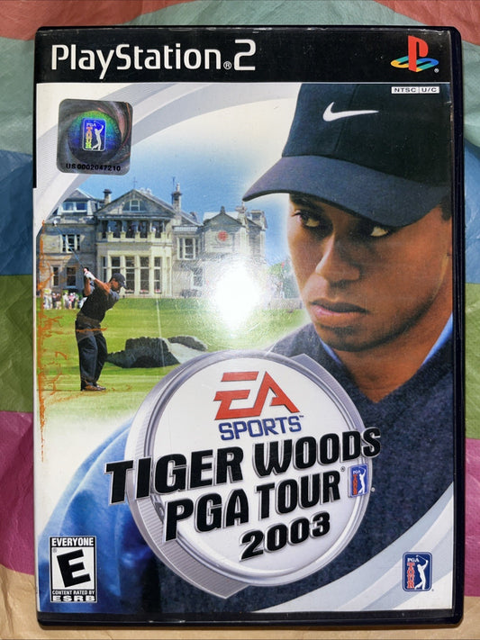 Tiger Woods PGA Tour 2003 ( PS2). CIB W/ Manual + reg Card.