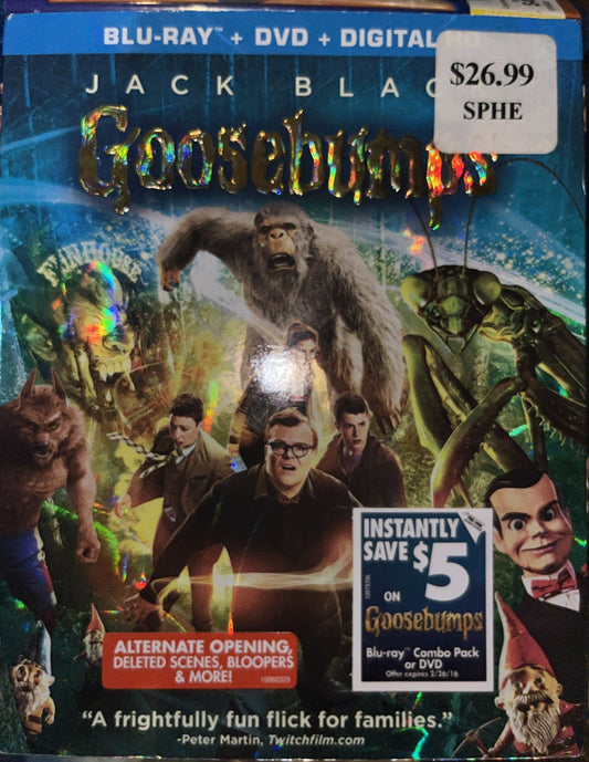 Goosebumps (Blu-ray, 2015) Sealed. No Digital Download