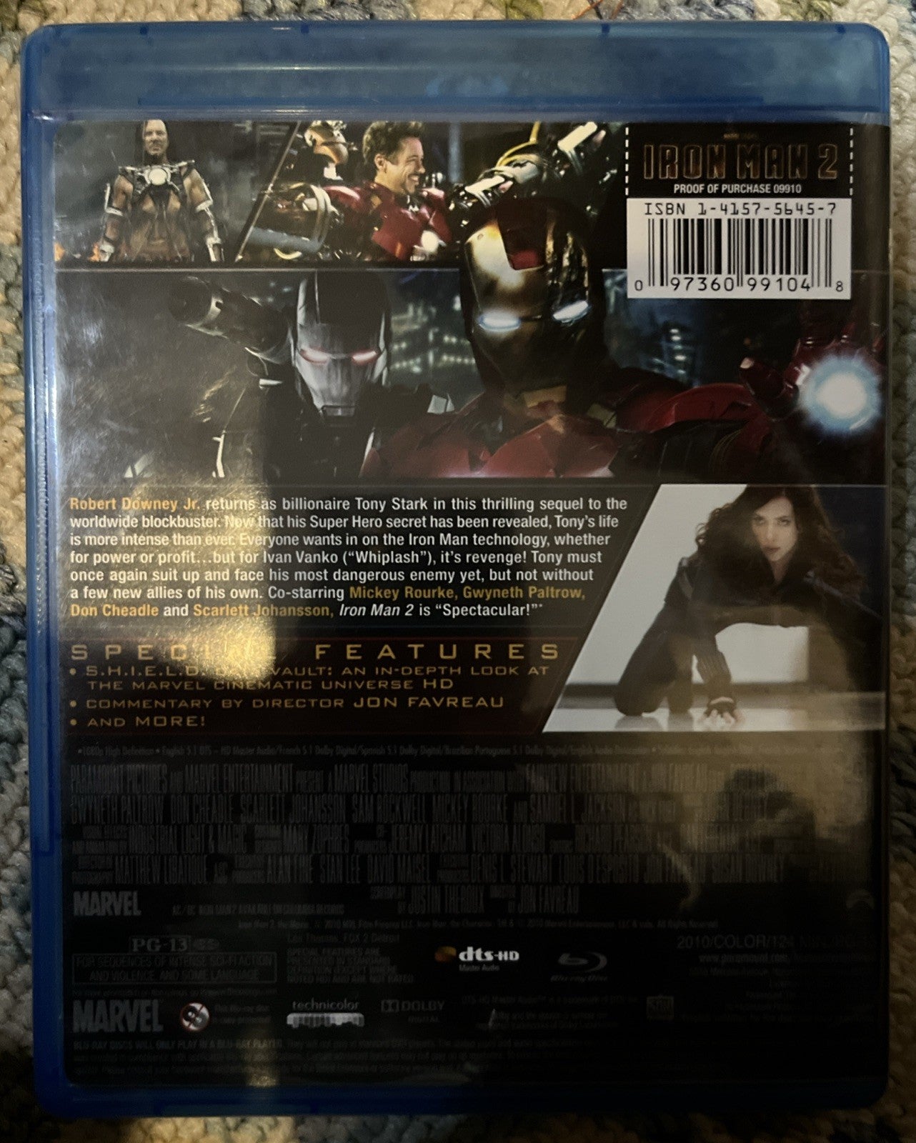 Iron Man 2 (Blu-ray, 2010) New. Sealed. No Digital Download