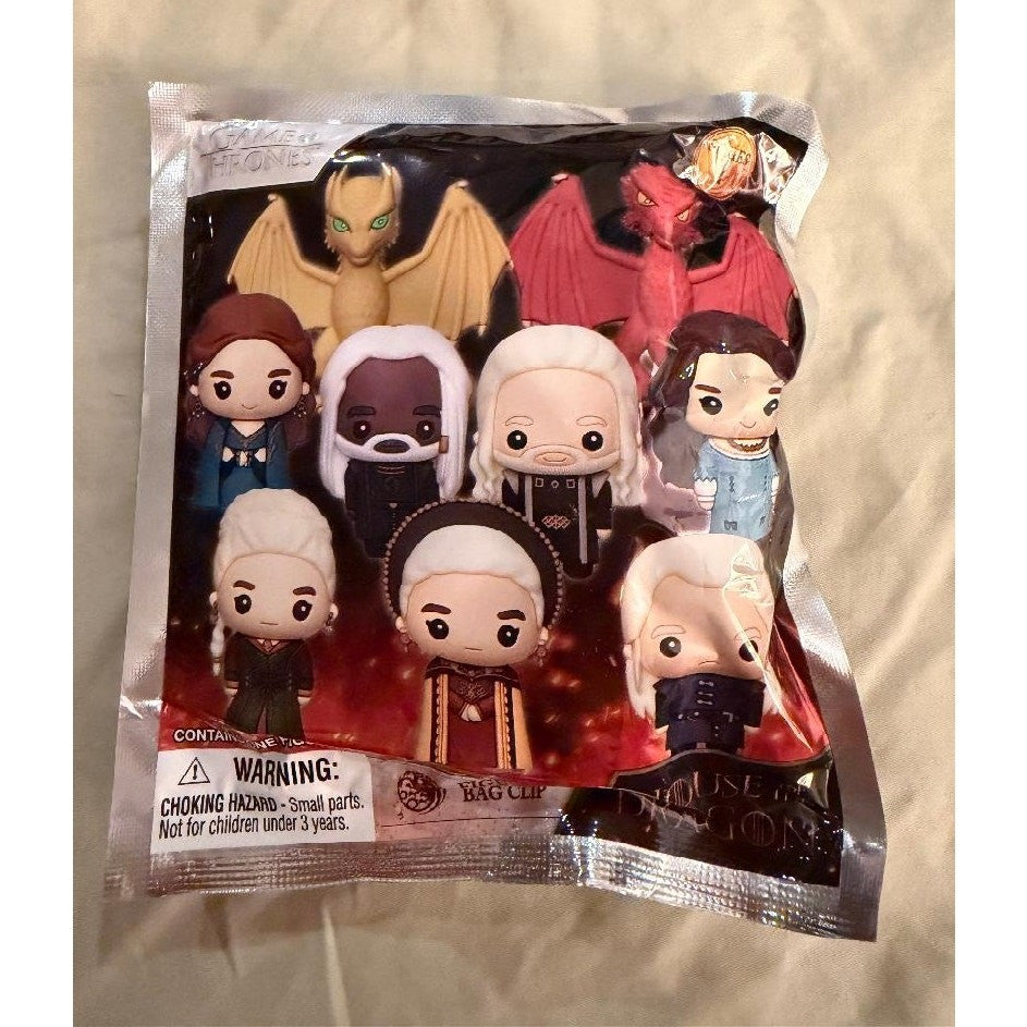 3D Game of Thrones House of the Dragon Series 1 Mystery Figural Bag Clip 