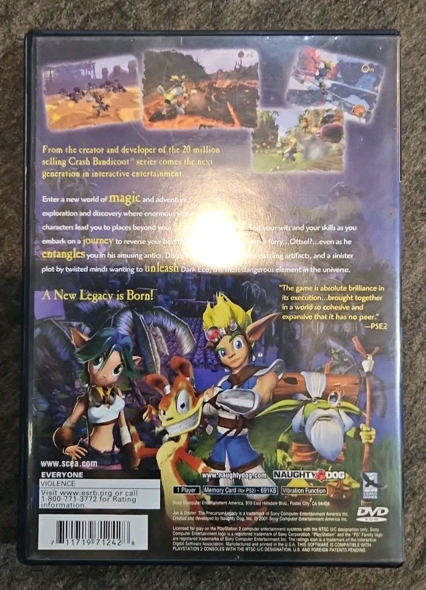 Jax & Daxter: The Precursor Legacy (PS2) Tested. Poster + Original Case