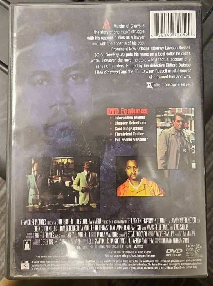 A Murder of Crows (DVD, 1999, Special Edition) New Sealed