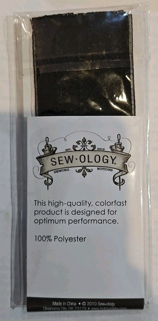 Sewology Item 446377 Lace Hem Tape Black 3 Yards 3/4" Wide Polyester