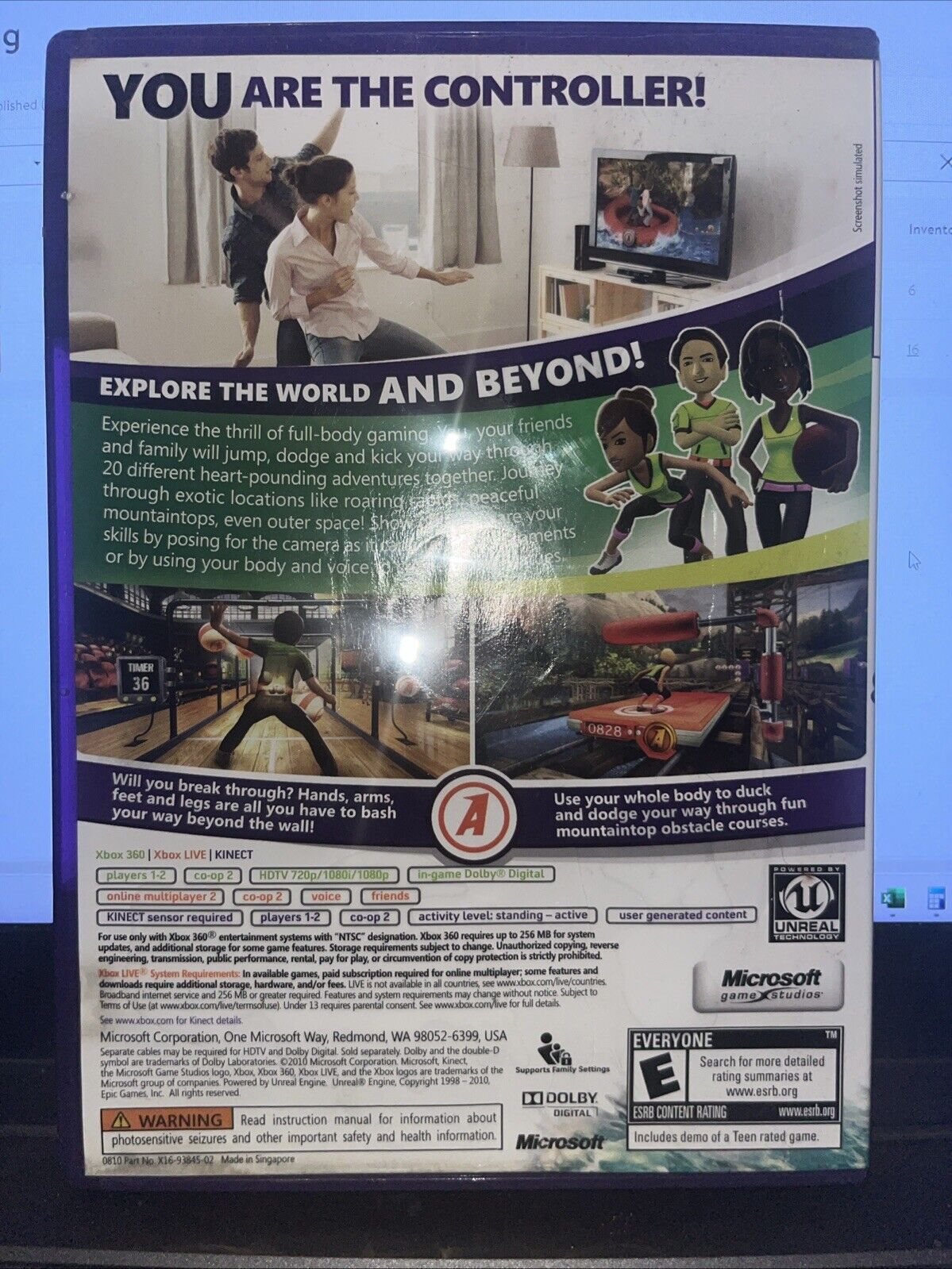 Kinect Adventures XBOX 360