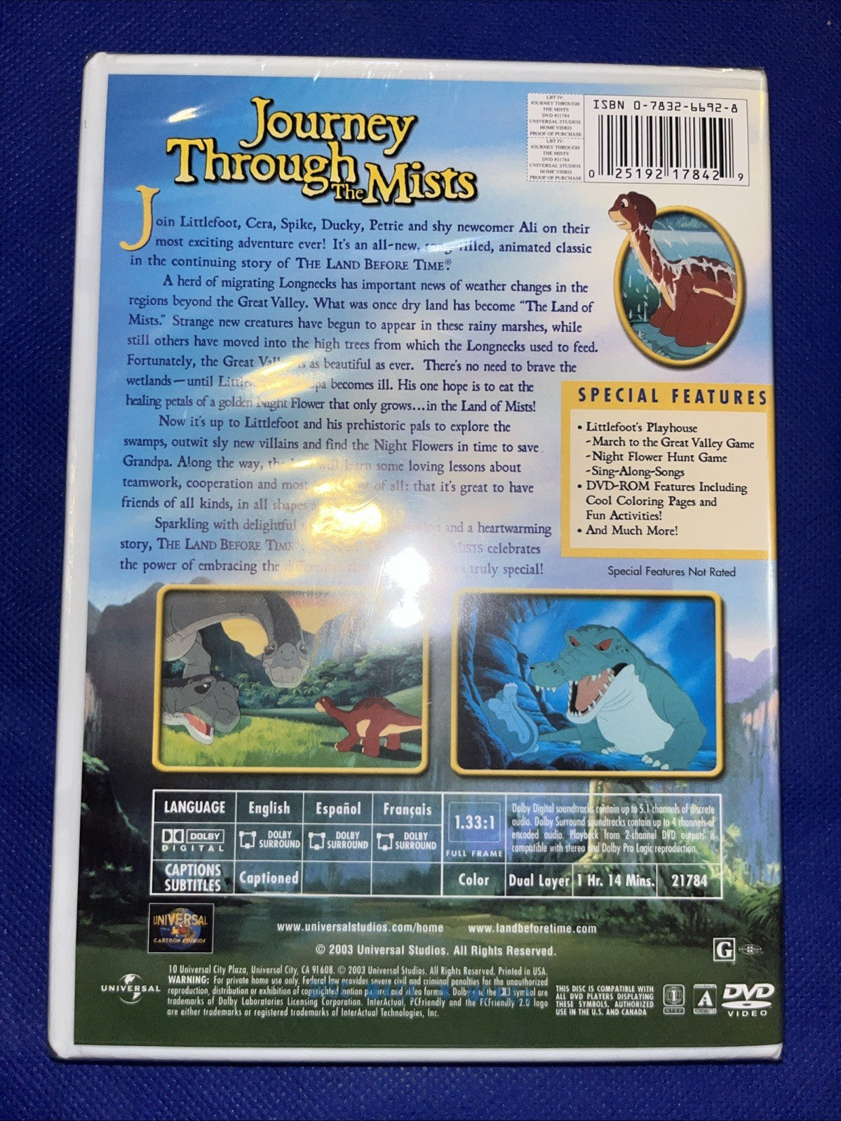 The Land before Time IV: Journey Through the Mists (DVD, 1996)