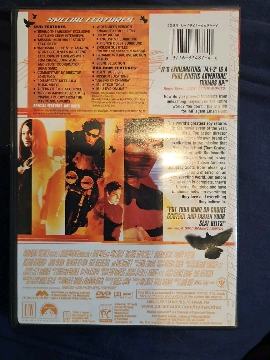 Mission: Impossible 2 (DVD, 2000)