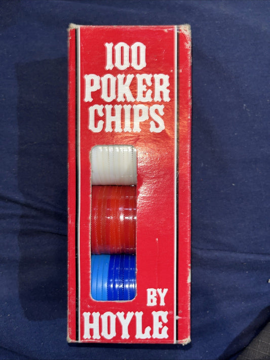 95 Poker Chips with Plastic Tray - Vintage 1992 Set New Old Stock NOS