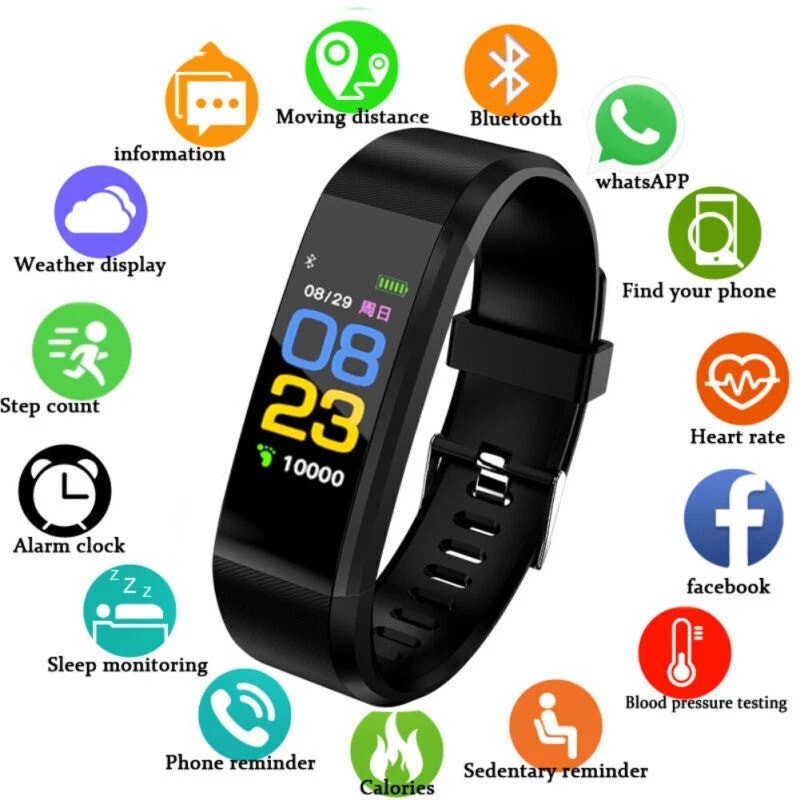 Spitilo Fitness Tracker w/ Heart Rate Monitor Waterproof GPS Smart Watch