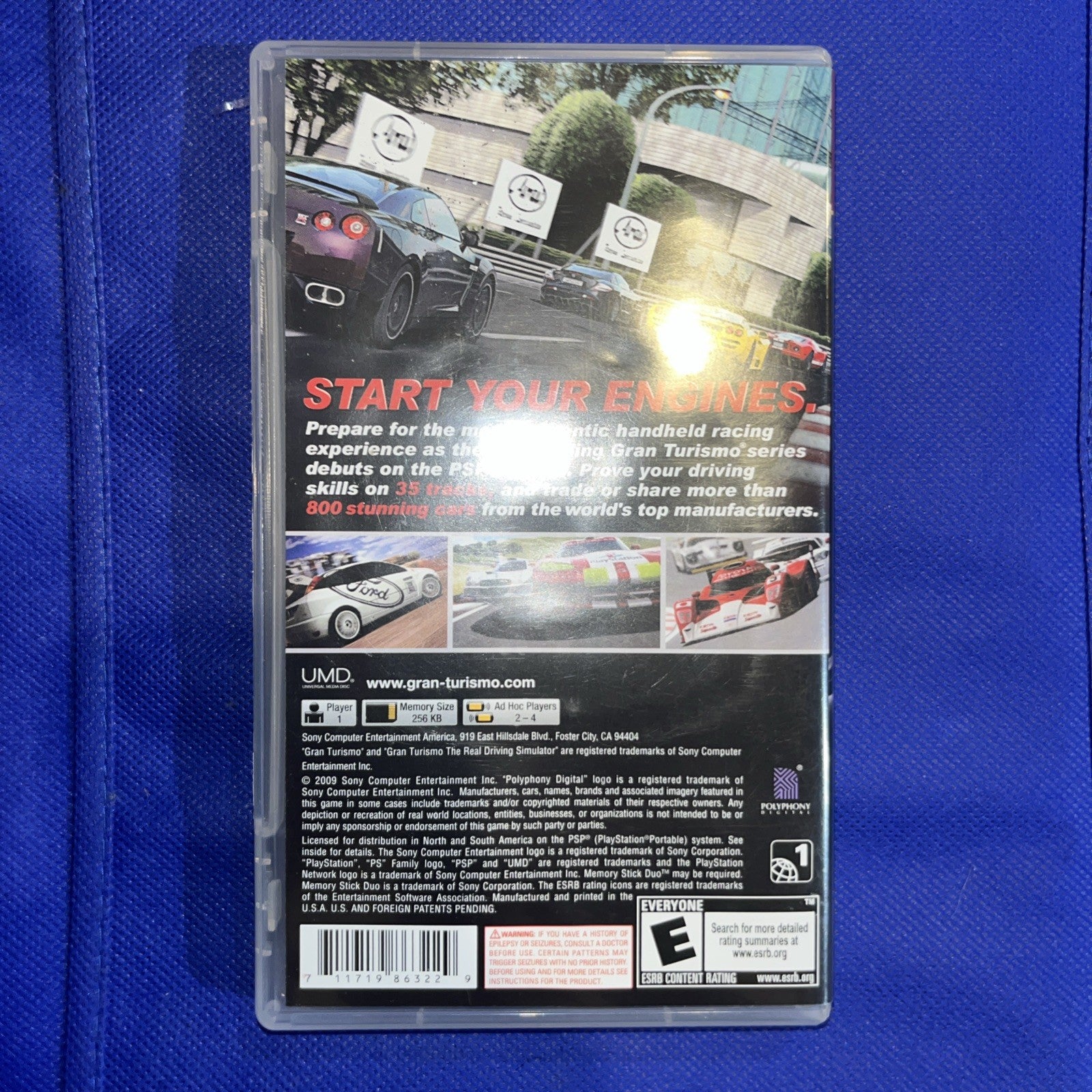 Gran Turismo Greatest Hits (PSP) NO GAME.  Case + Artwork + Manual. NO GAME