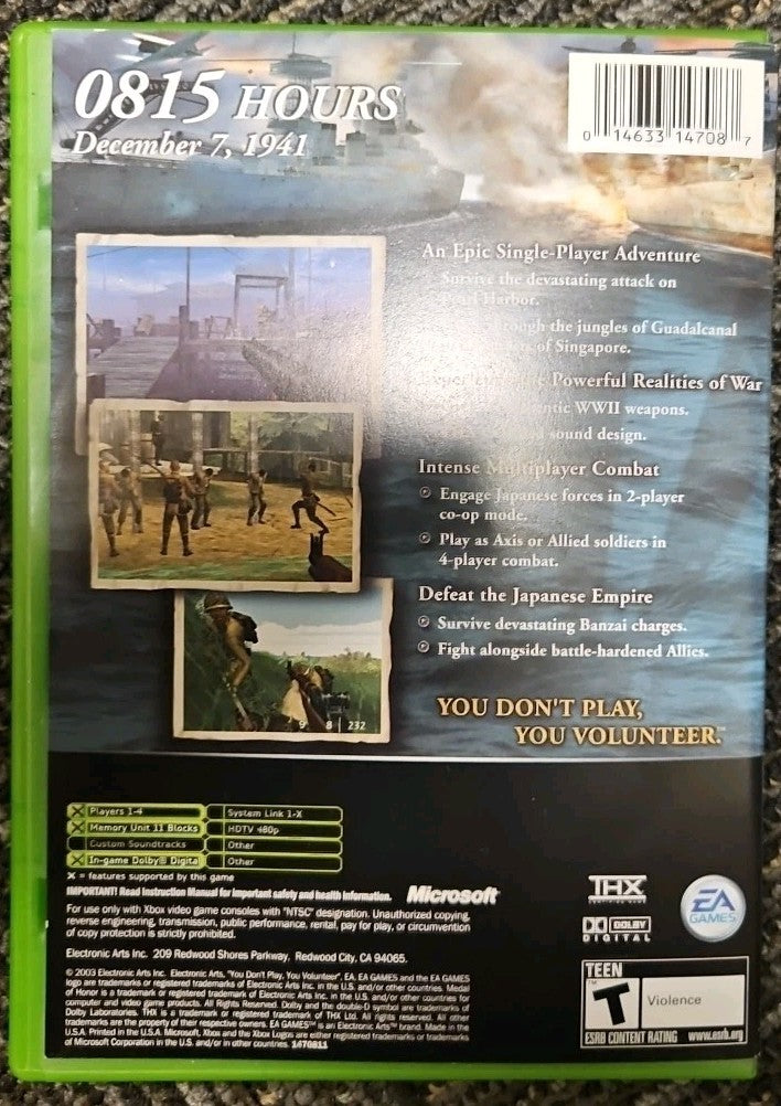 Medal of Honor: Rising Sun (XBox) Tested. No Scratches. New Case