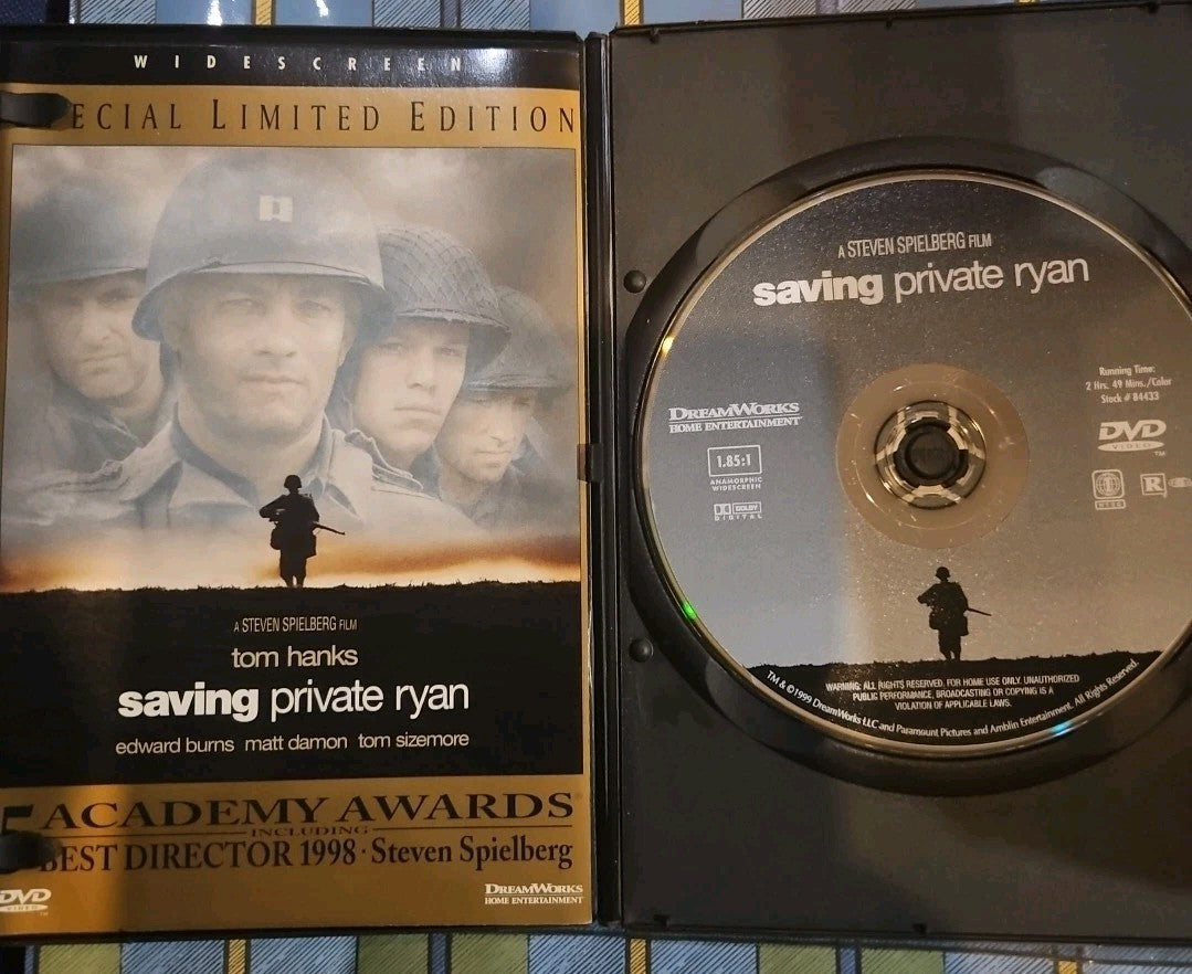 Saving Private Ryan (DVD, 1998) Tested cropped, artwork slim case.