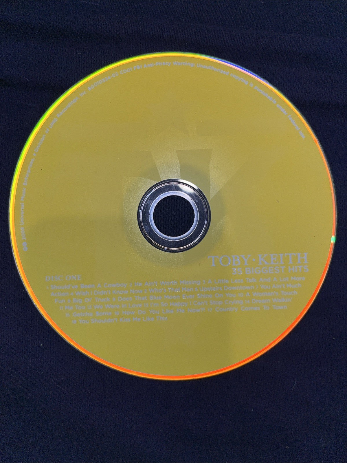 Toby Keith 35 Biggest Hits (2-CD) Discs Only