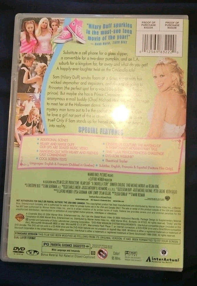 Cinderella Story (DVD, 2004) Brand new sealed.