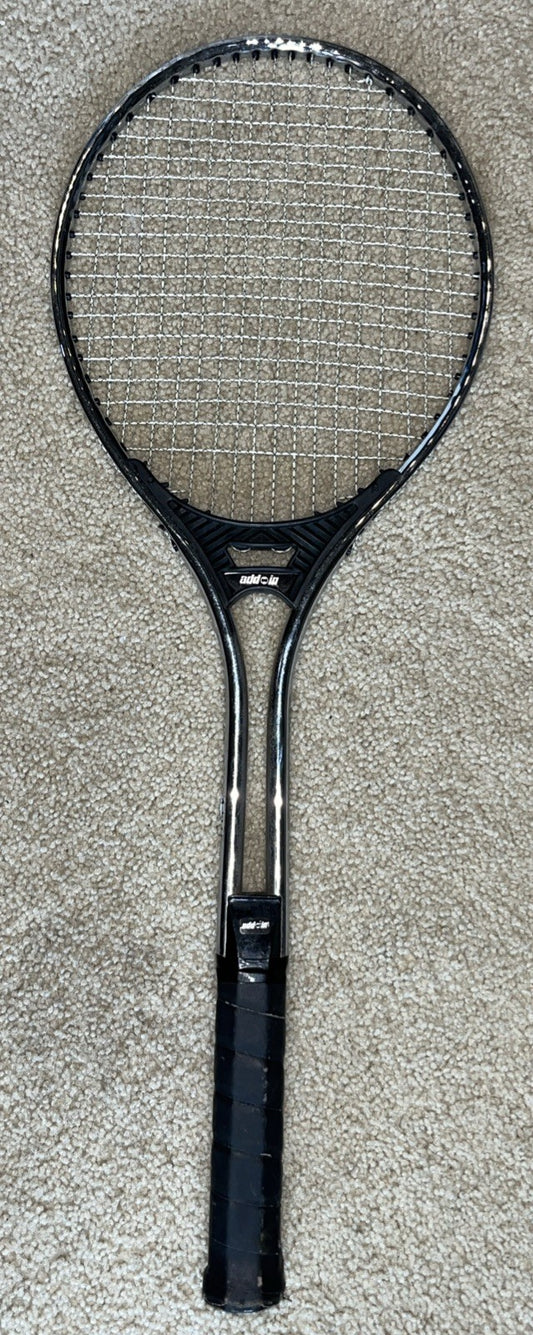 VIntage Jason Empire Add In Tennis Racket 4-3/8. W/Yamaha Vinyl Zipper Case