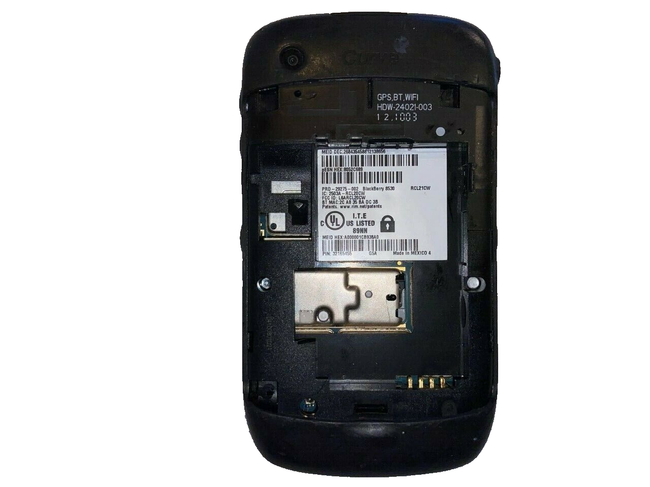  BlackBerry Curve 8530 - Black -  Smartphone