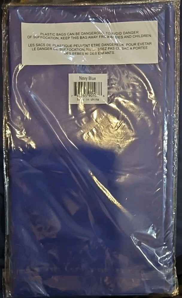 Exquisite Navy Blue Rectangle tablecover 54” X 108” Disposable Plastic
