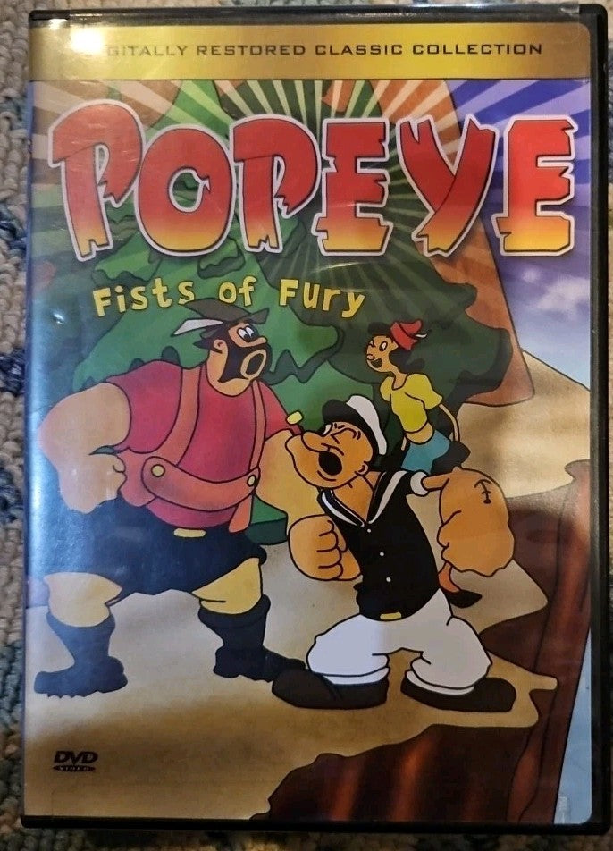 Popeye - Fists of Fury (DVD, 2004)  Tested. New Case. Resealed