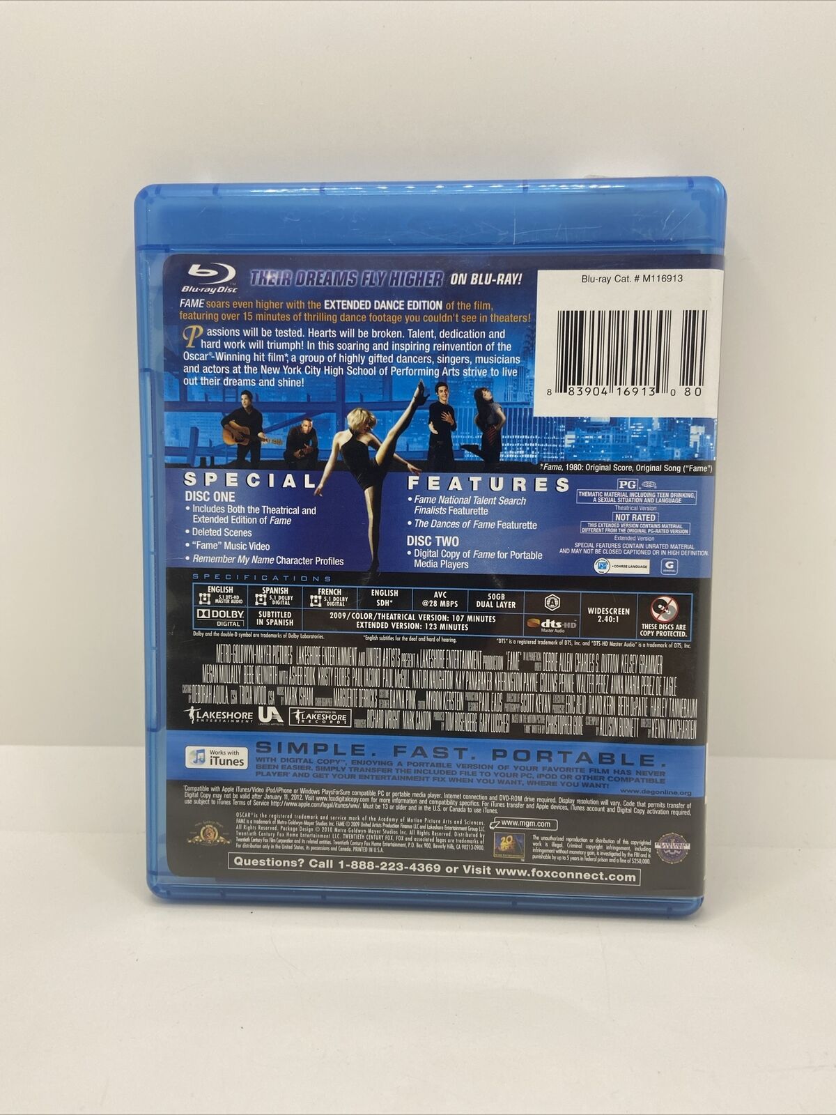 Fame (Extended Dance Edition) (Blu-ray, 2009)