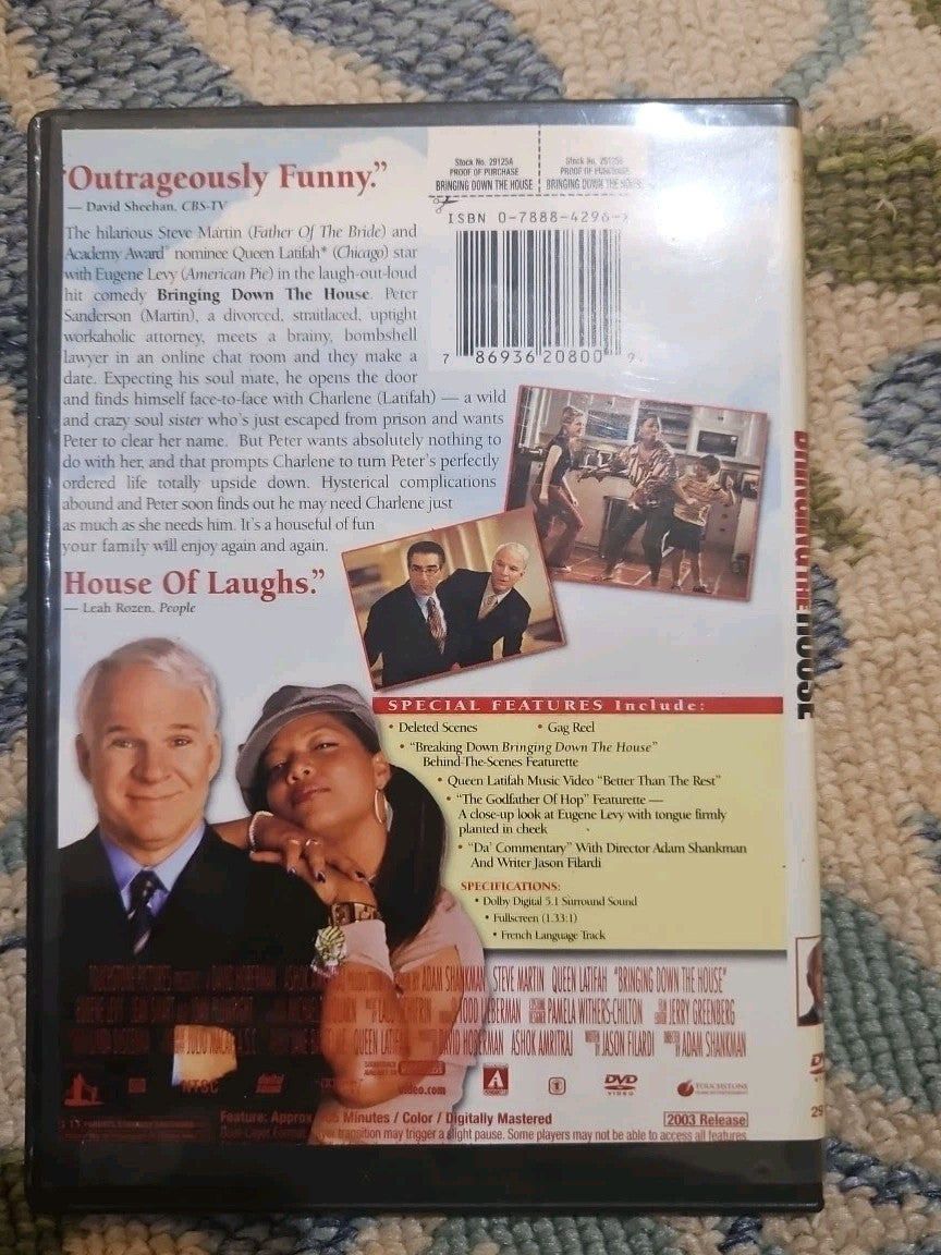 Bringing Down the House (DVD, 2003) Tested slim case cropped artwork.