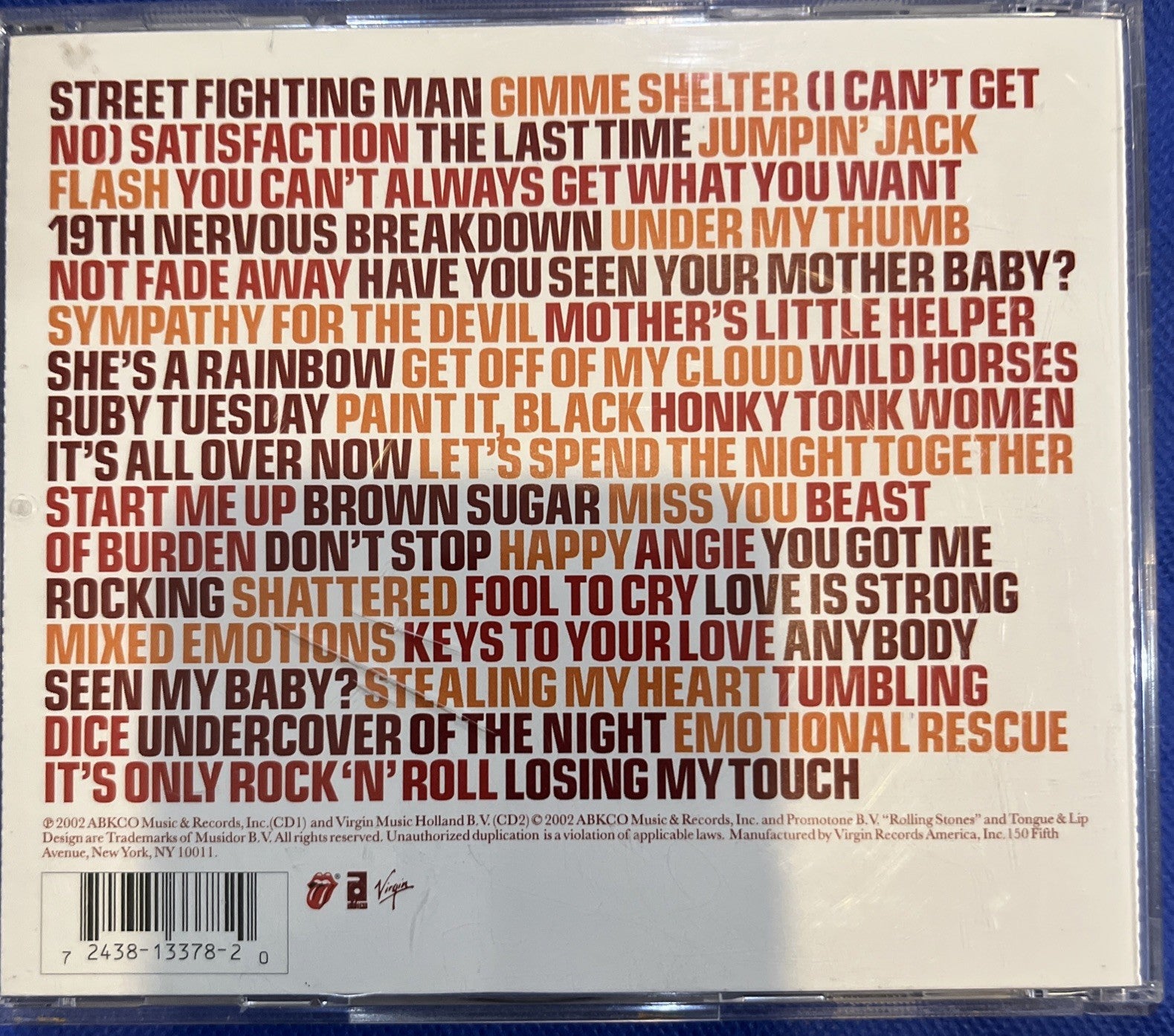Forty Licks by The Rolling Stones (CD, Sep-2002, 2 Discs) Sealed