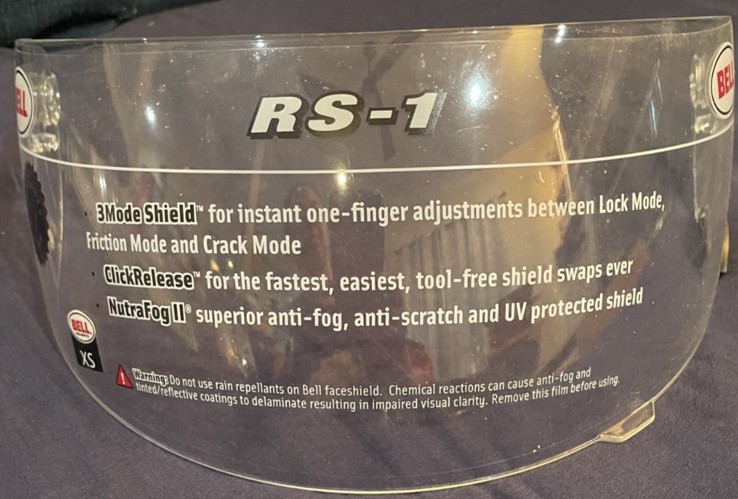 Bell Click Release Shield Clear - Revolver, RS-1 - Size XS