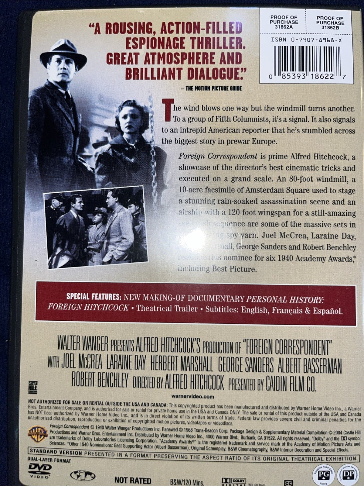 Foreign Correspondent (DVD, 1940)