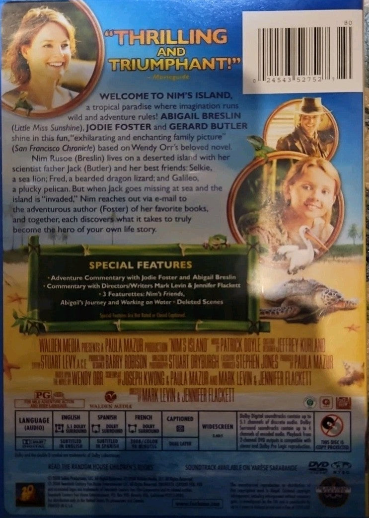 Nim's Island (DVD, 2008) New Sealed
